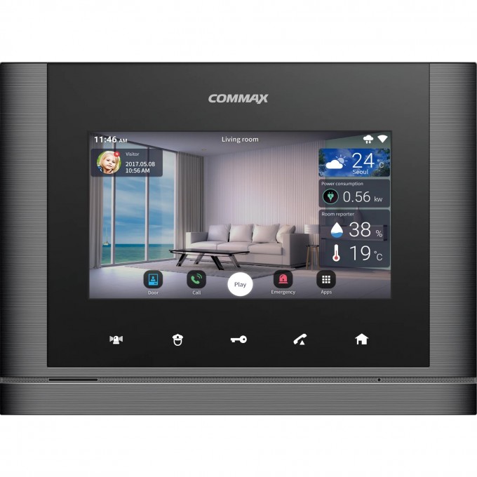 Абонентский монитор COMMAX CMV-70MX/XL Темное Серебро Black Smog CMV-70MX TEMHOE CEPEBPO B/XL